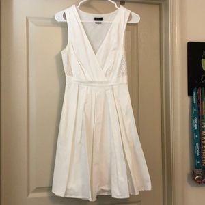 Anthropologie White eyelet detail dress